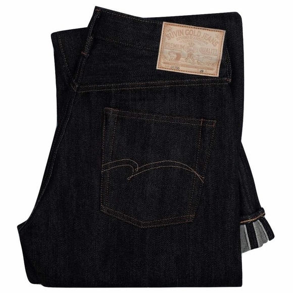 Studio D'Artisan 15oz Suvin Gold Slim Tapered Selvedge Jeans - Picture 1 of 9